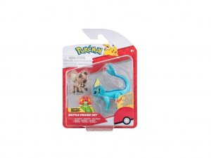 Emon Battle Set Vaporeon Rockruff und Bellossom