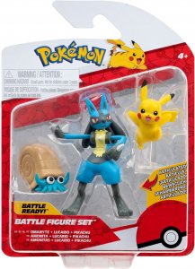Jazwares Pokemon-Kampfset Omanyte Pikachu Lucario